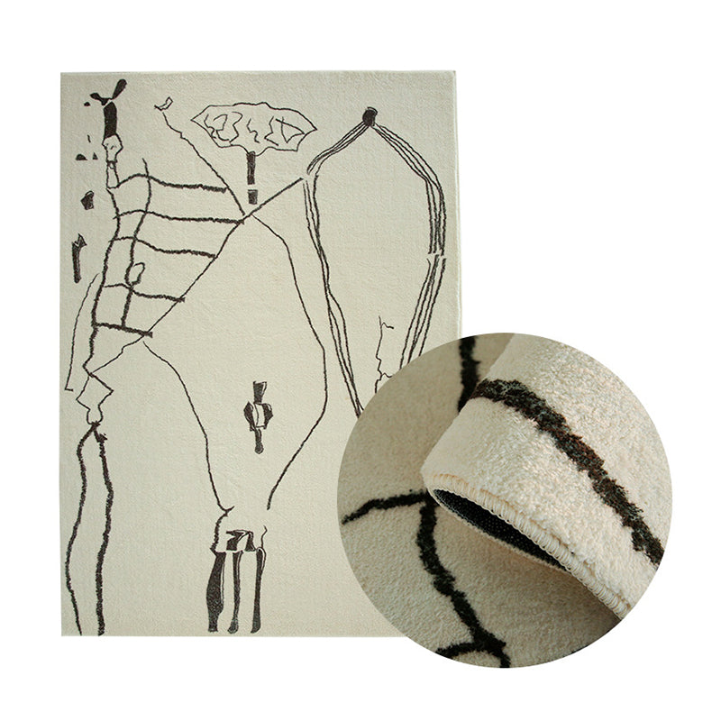 Orange moderner Teppich Polyester Farbstück Fläche Teppich Waschbar für Wohnzimmer