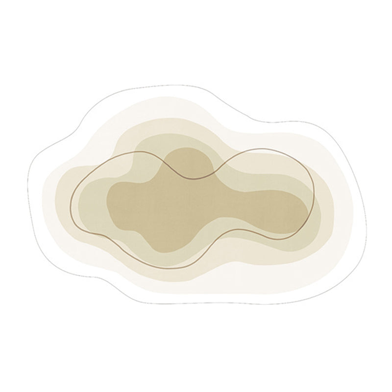 Sapphire Blue Modern Rug Polyester Gradient Ramp Rug Washable Rug for Living Room