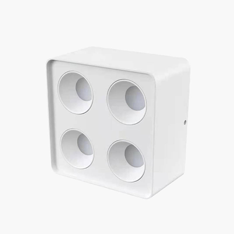 Plafonnier LED de forme carrée, Style Simple et moderne en aluminium, 4 lumières encastrées pour chambre à coucher