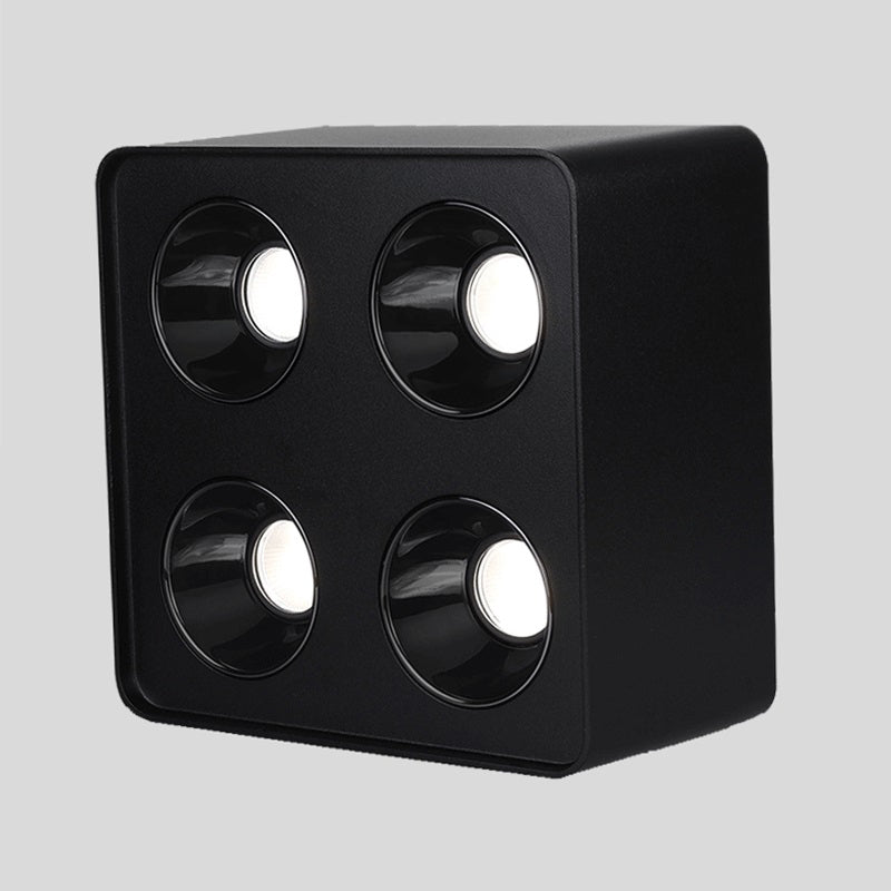 Plafonnier LED de forme carrée, Style Simple et moderne en aluminium, 4 lumières encastrées pour chambre à coucher