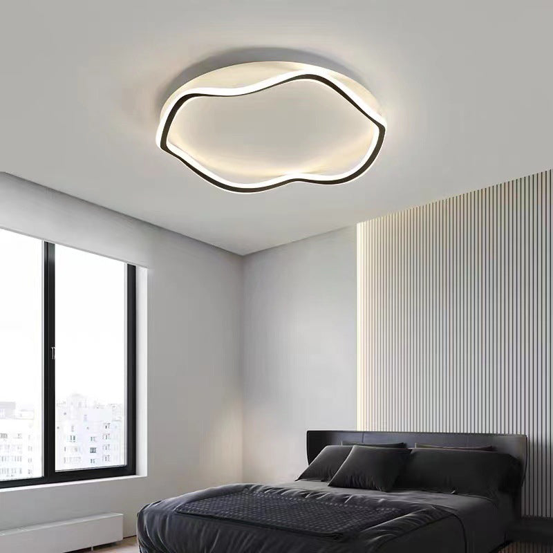 Contemporary Flush Light Fixtures Circular Metal 1 Light Flush Mount Lamps for Bedroom