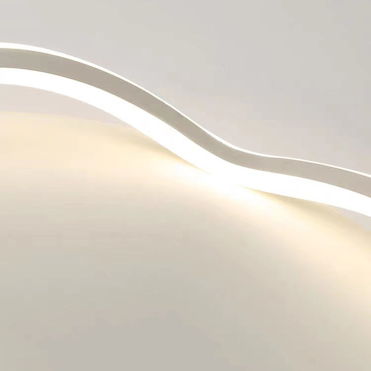Contemporary Flush Light Fixtures Circular Metal 1 Light Flush Mount Lamps for Bedroom