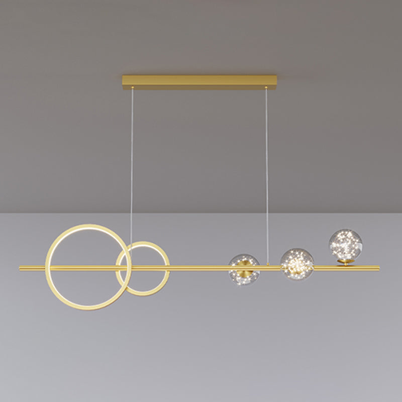 Moderne Metallanhänger Beleuchtung kugelförmiger Glas Anhängerleuchten