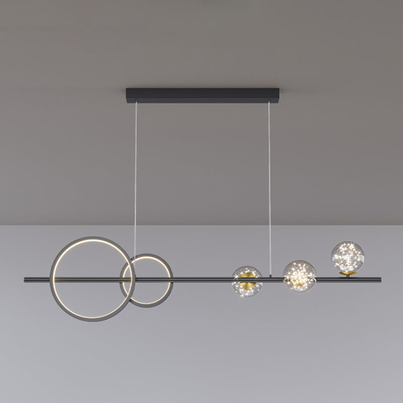 Moderne Metallanhänger Beleuchtung kugelförmiger Glas Anhängerleuchten