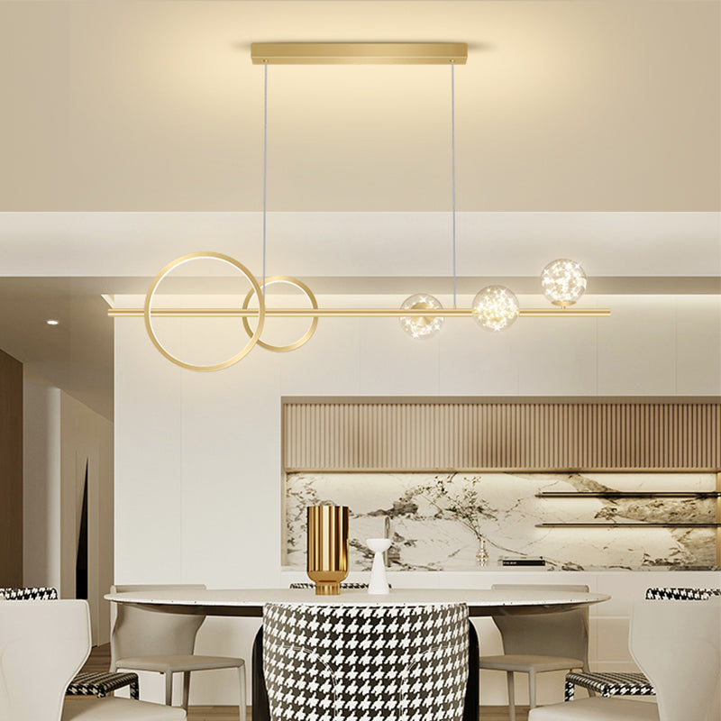 Moderne Metallanhänger Beleuchtung kugelförmiger Glas Anhängerleuchten