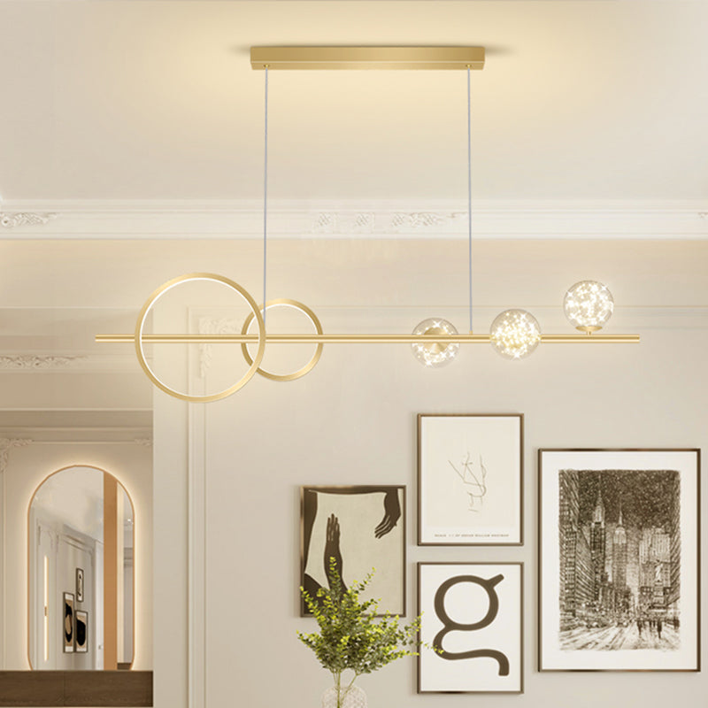 Moderne Metallanhänger Beleuchtung kugelförmiger Glas Anhängerleuchten