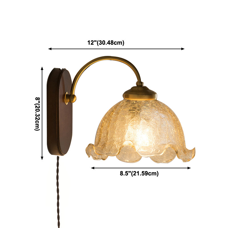 Éclairage mural en verre de forme unique