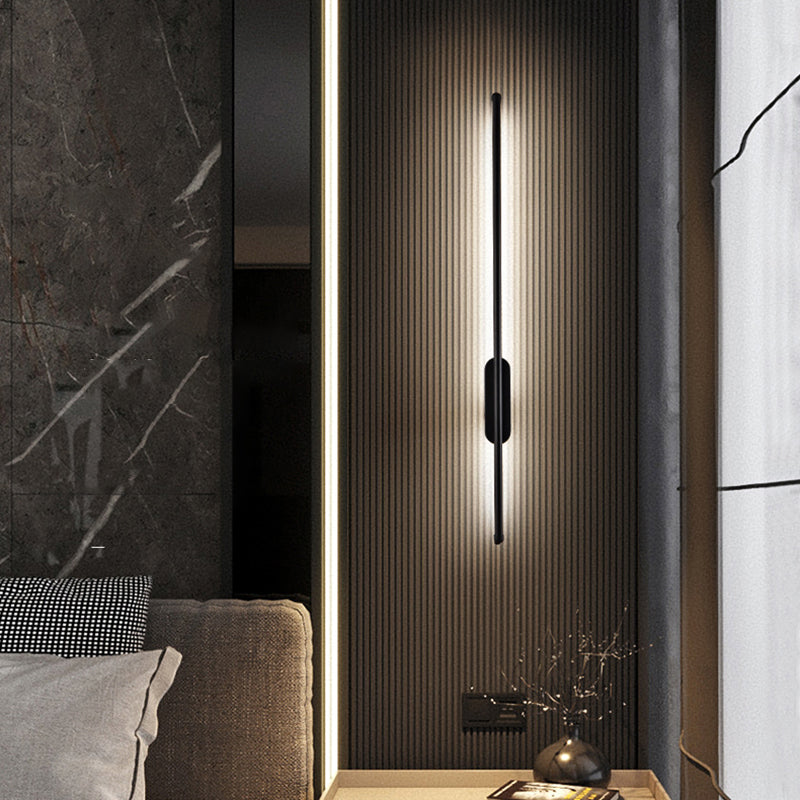 Forma lineare in metallo sconce moderno stile moderno 1 lampada da supporto da parete leggera