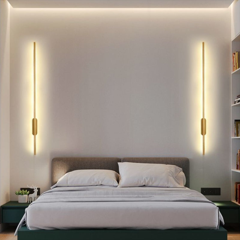 Forma lineare in metallo sconce moderno stile moderno 1 lampada da supporto da parete leggera