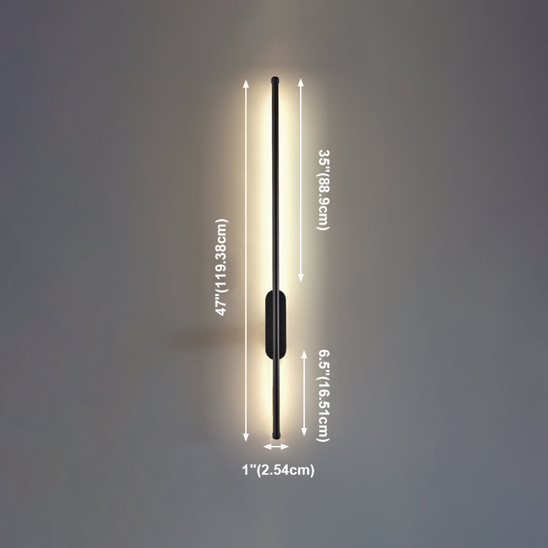 Forma lineare in metallo sconce moderno stile moderno 1 lampada da supporto da parete leggera