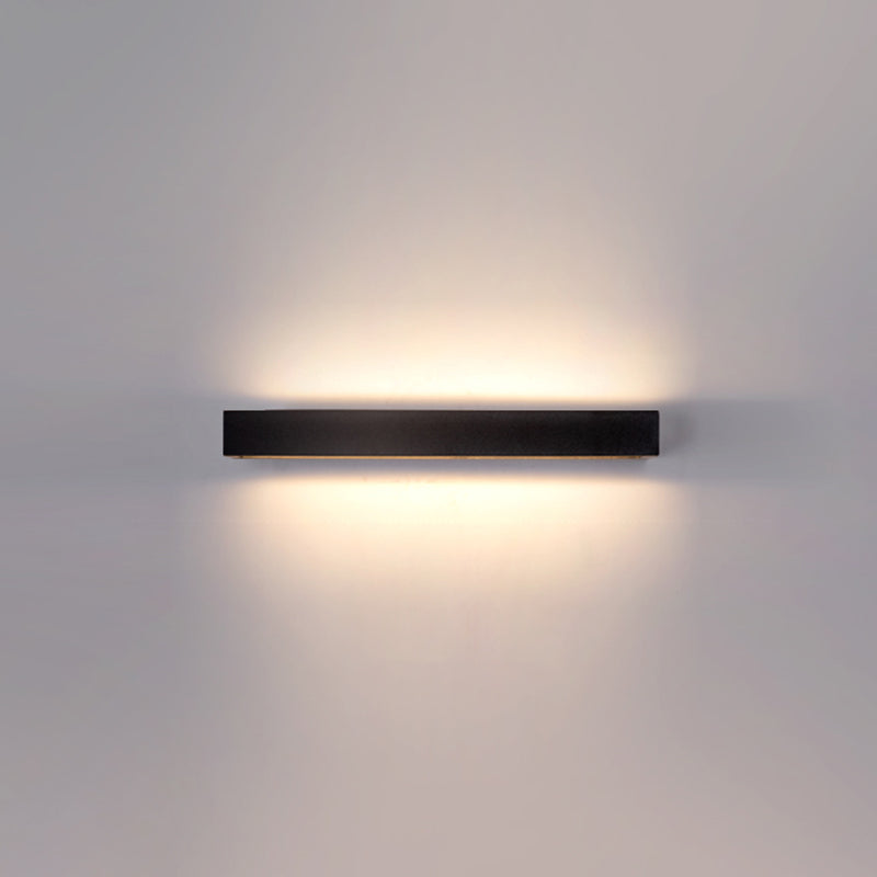 Square Shape Metal Wall Sconce Modern Style Single Light Wall Lighting Fixtures in Black