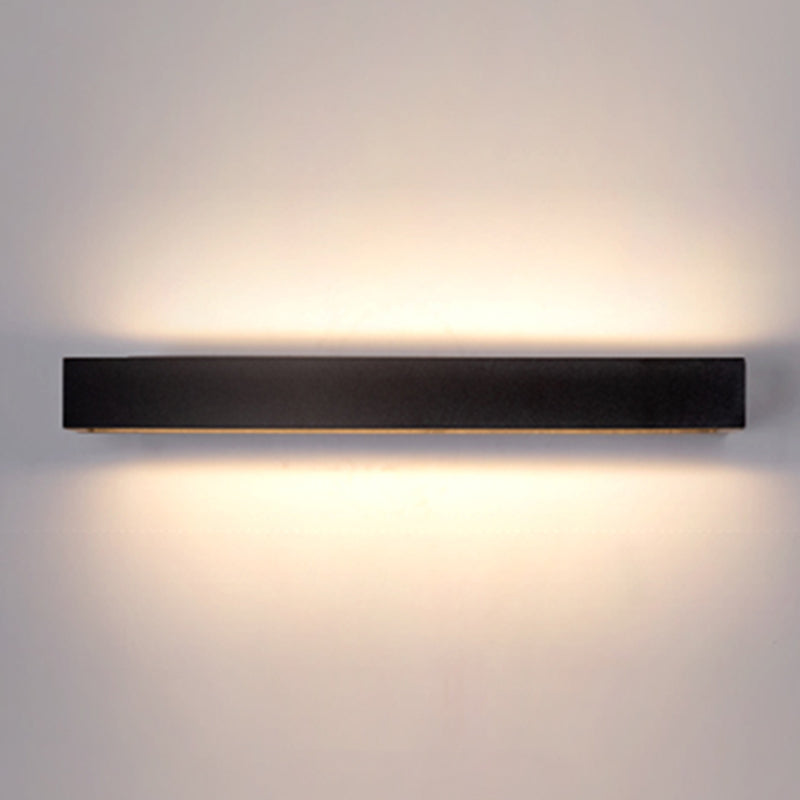 Square Shape Metal Wall Sconce Modern Style Single Light Wall Lighting Fixtures in Black