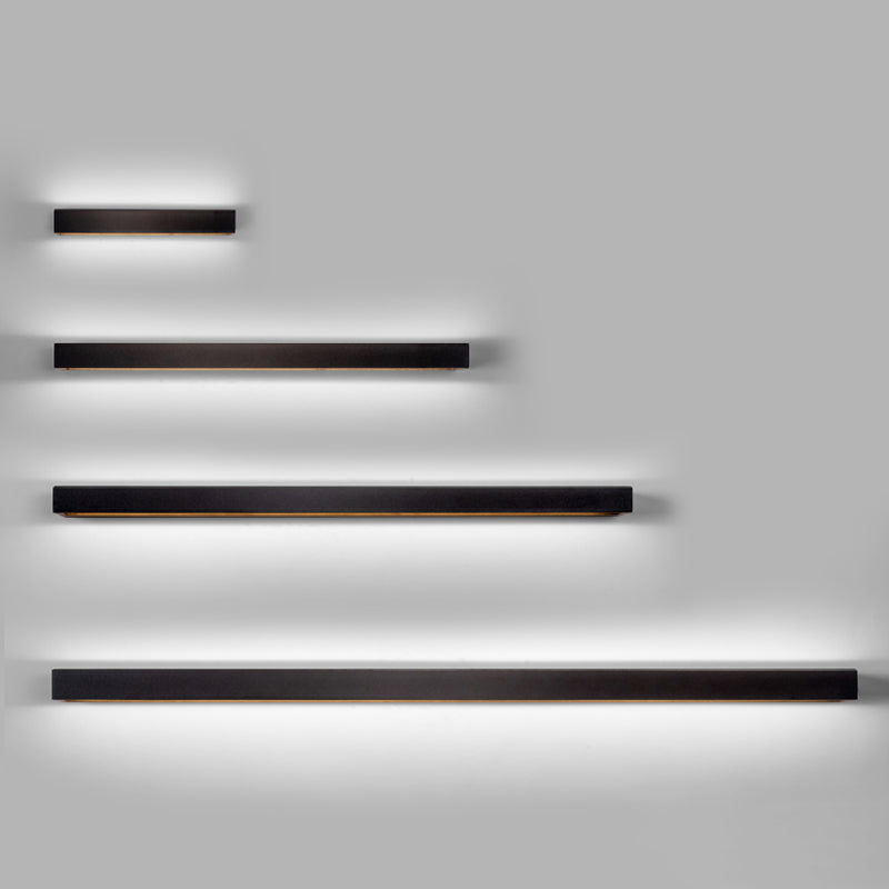 Quadratische Form Metall Wandleuchten moderner Stil Eins Lichtwandbeleuchtung in Schwarz