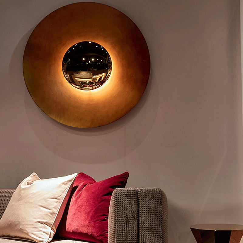 Forma a forma di metallo rotondo sconce moderno apparecchi di illuminazione a parete singola a parete singola
