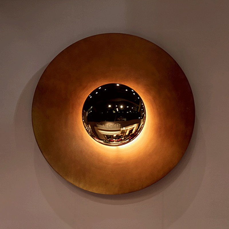Forma a forma di metallo rotondo sconce moderno apparecchi di illuminazione a parete singola a parete singola