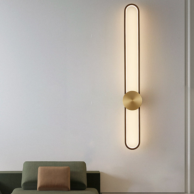 Lineare Form Metall Wandleuchten moderner Stil 2 Leichter Wandleuchten