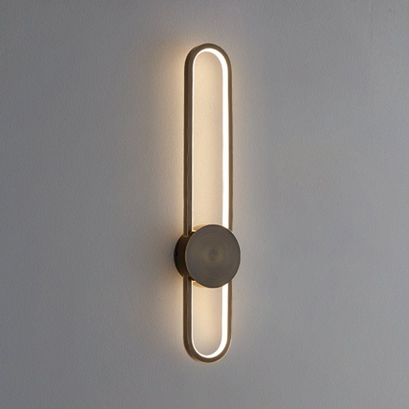 Lineare Form Metall Wandleuchten moderner Stil 2 Leichter Wandleuchten