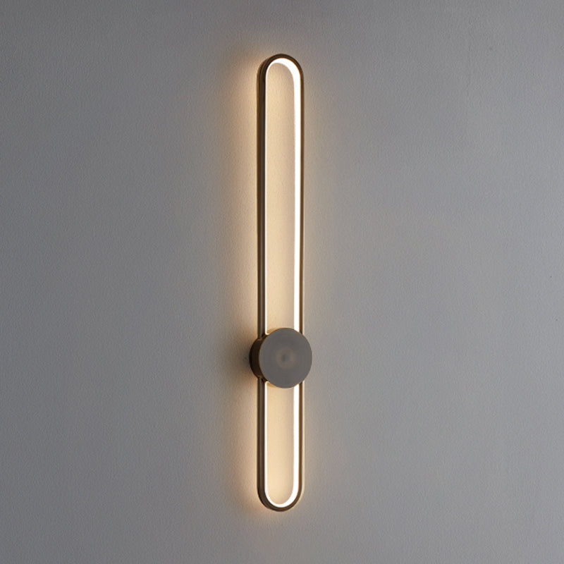 Lineare Form Metall Wandleuchten moderner Stil 2 Leichter Wandleuchten