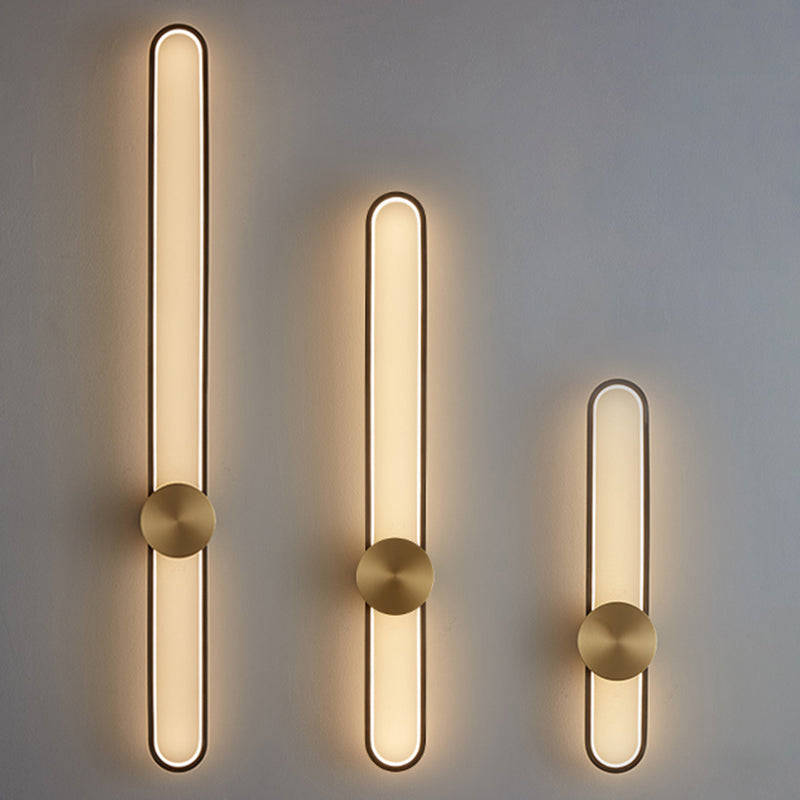 Lineare Form Metall Wandleuchten moderner Stil 2 Leichter Wandleuchten