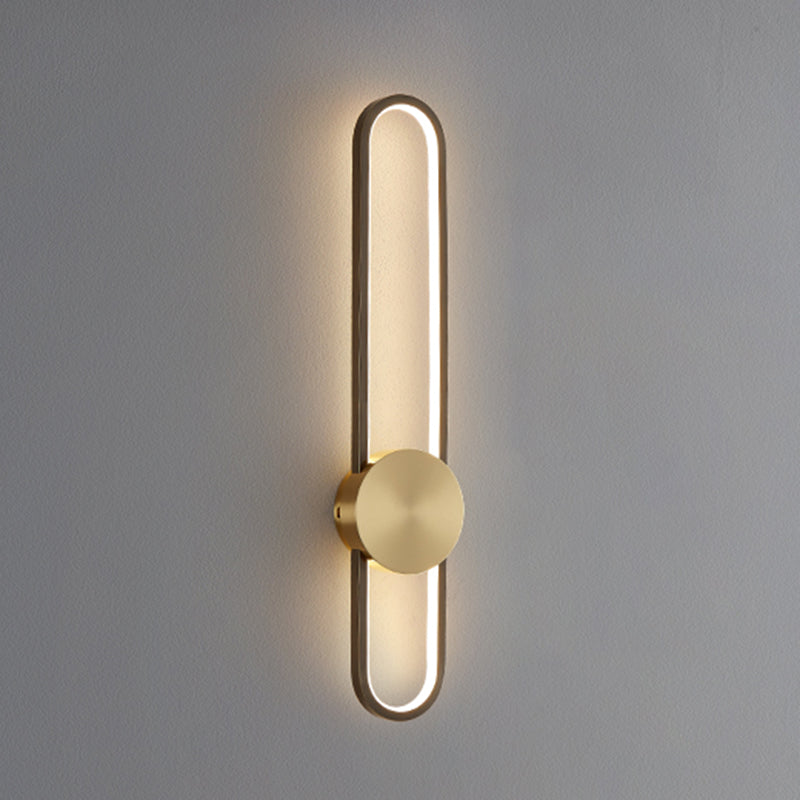 Lineare Form Metall Wandleuchten moderner Stil 2 Leichter Wandleuchten