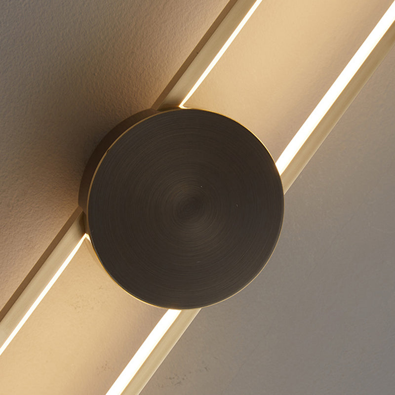 Lineare Form Metall Wandleuchten moderner Stil 2 Leichter Wandleuchten