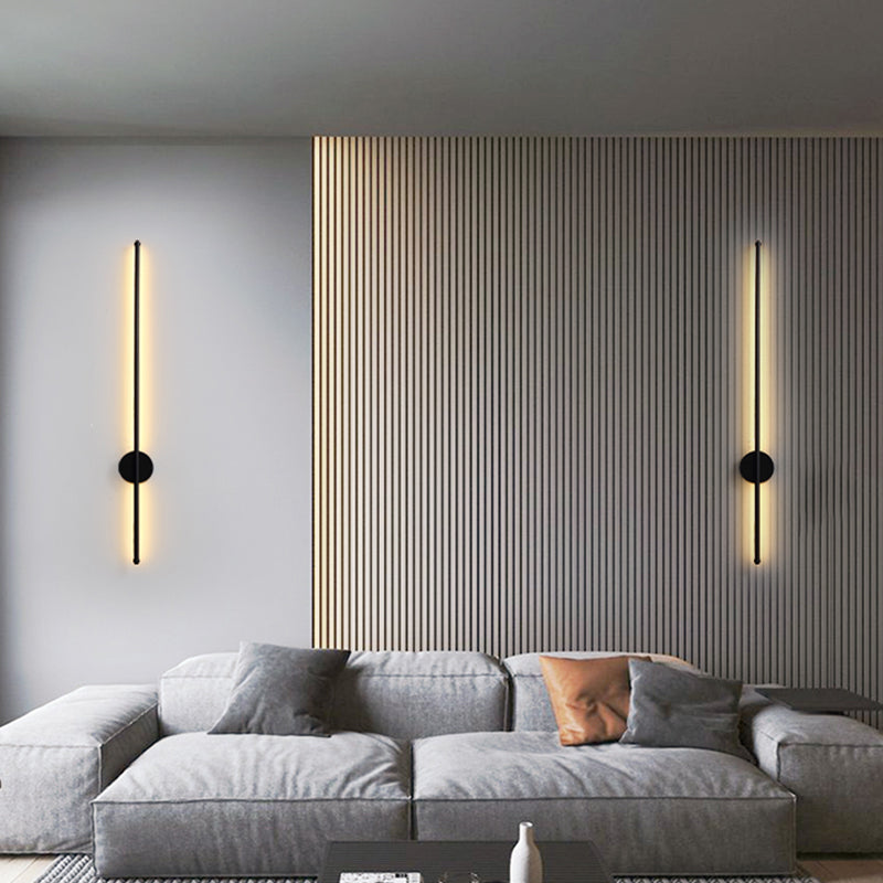 Lineare Form Metall Wandleuchten moderner Stil 1 Lichtwandbeleuchtung