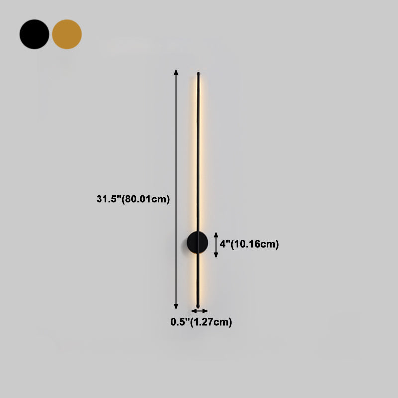 Lineare Form Metall Wandleuchten moderner Stil 1 Lichtwandbeleuchtung
