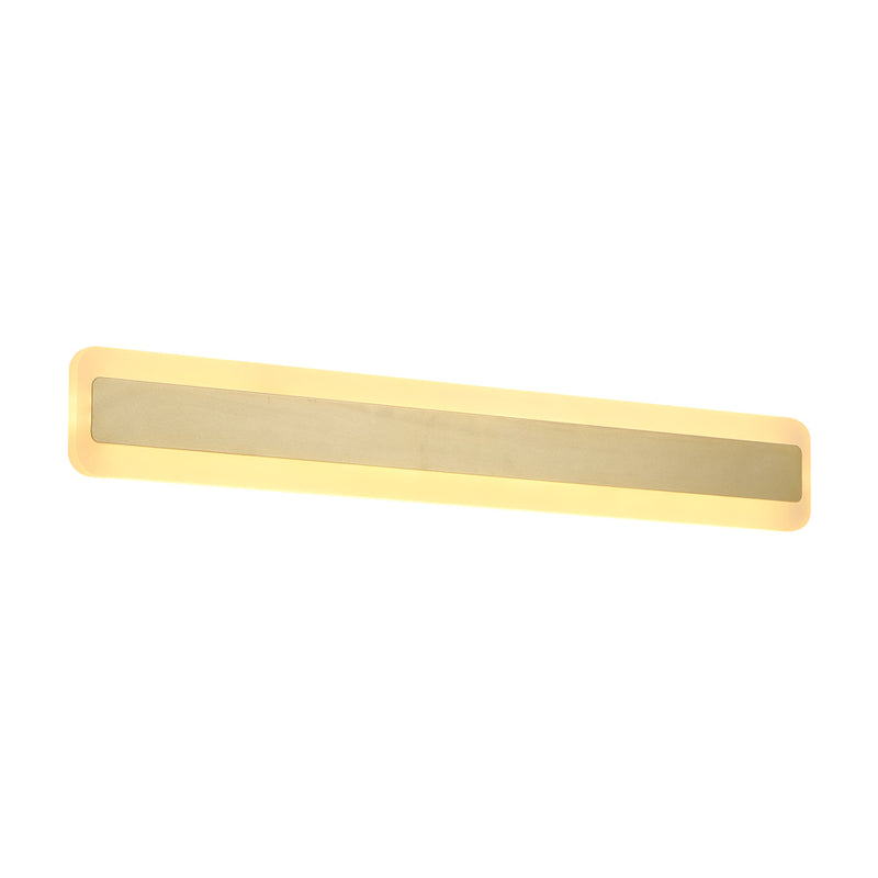 Linear Shape Metal Wall Sconce Modern Style Single Light Mirror Wall Mount Light
