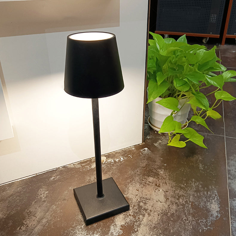 Metal Cylinder Night Table Lamps Modern Style 1 Light Table Light