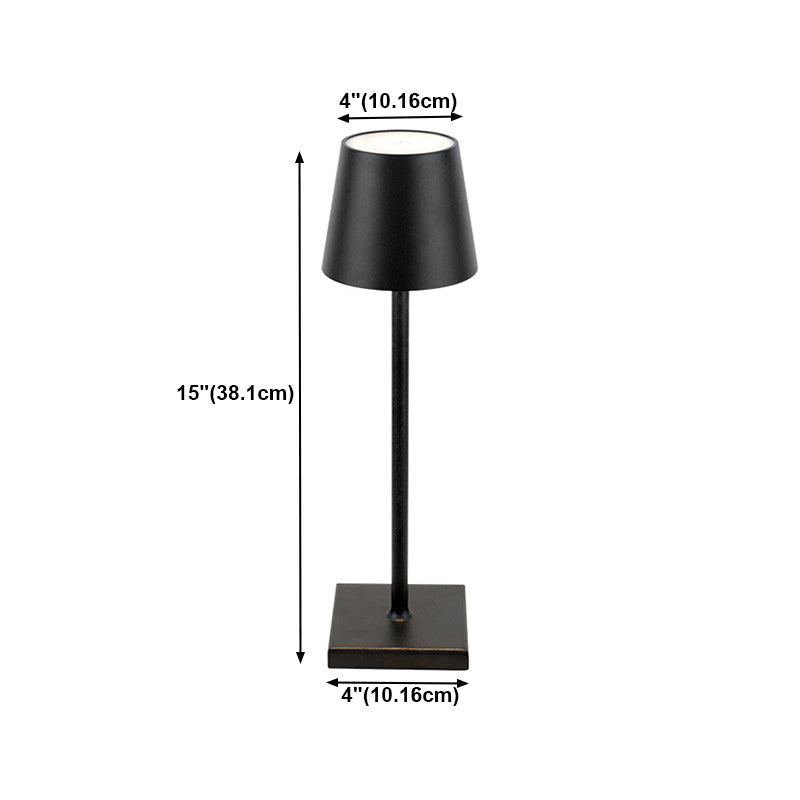 Metal Cylinder Night Table Lamps Modern Style 1 Light Table Light