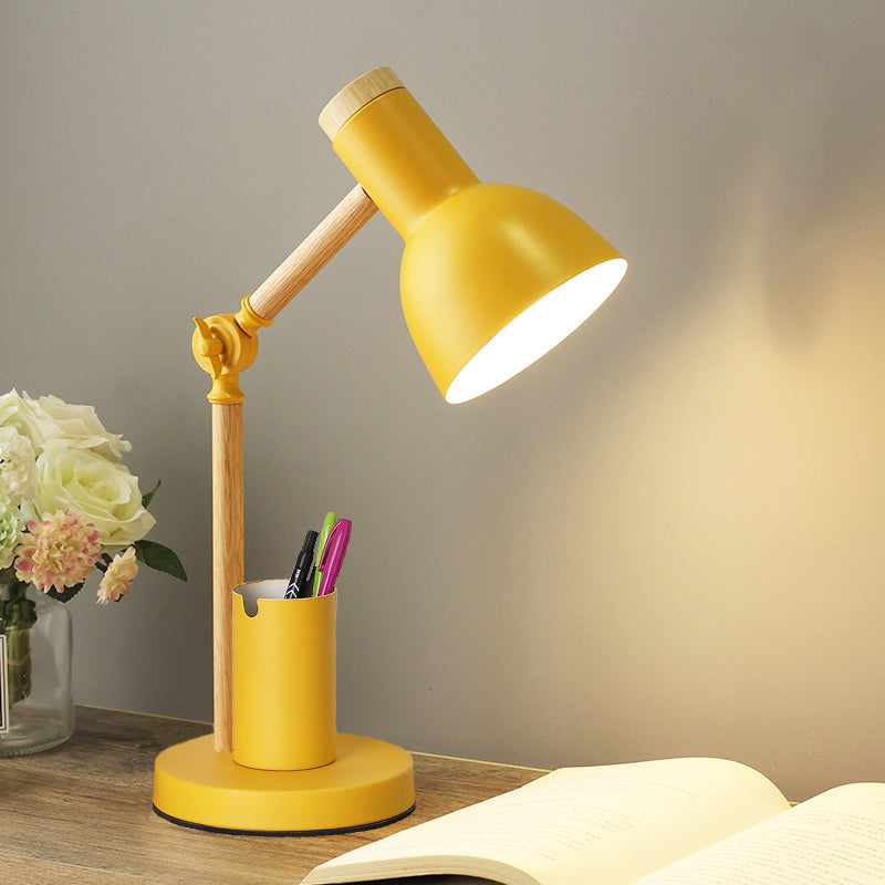 Contemporary Style Conical Table Lamp Metal 1-Light Nightstand Lamp