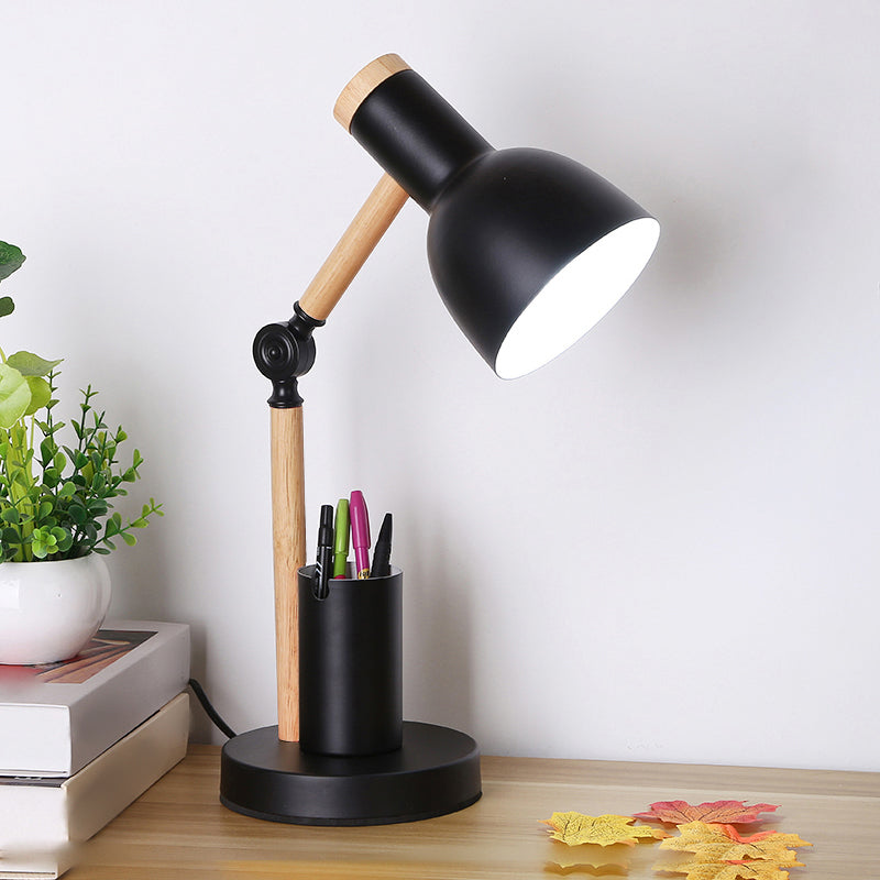 Contemporary Style Conical Table Lamp Metal 1-Light Nightstand Lamp