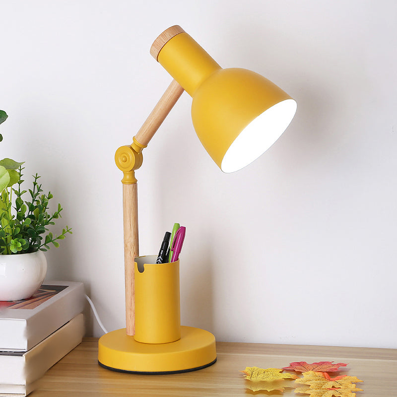 Contemporary Style Conical Table Lamp Metal 1-Light Nightstand Lamp