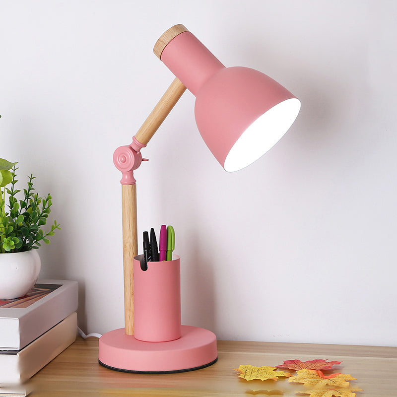 Contemporary Style Conical Table Lamp Metal 1-Light Nightstand Lamp