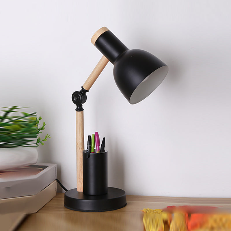 Contemporary Style Conical Table Lamp Metal 1-Light Nightstand Lamp