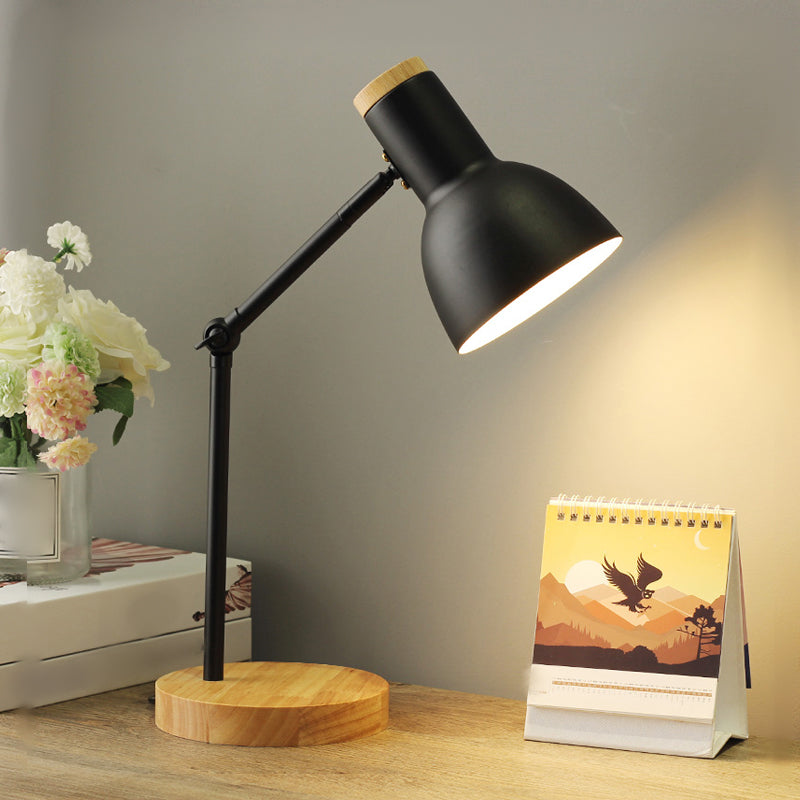 Contemporary Style Conical Night Table Lamp Metal 1-Light Nightstand Lamp