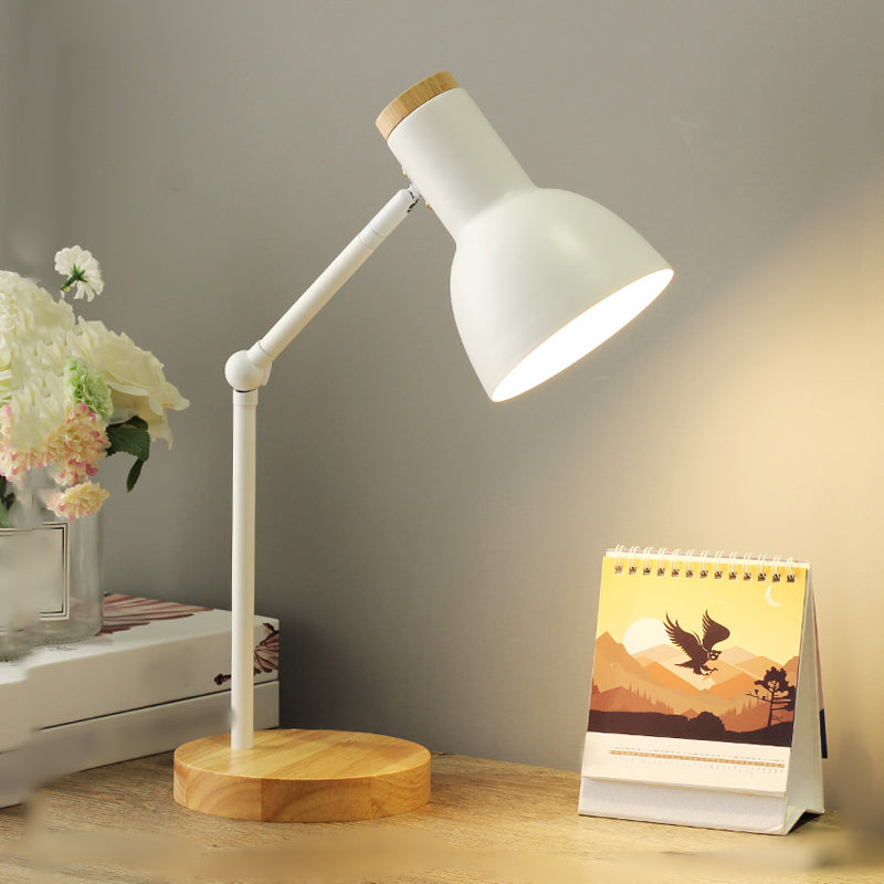 Contemporary Style Conical Night Table Lamp Metal 1-Light Nightstand Lamp