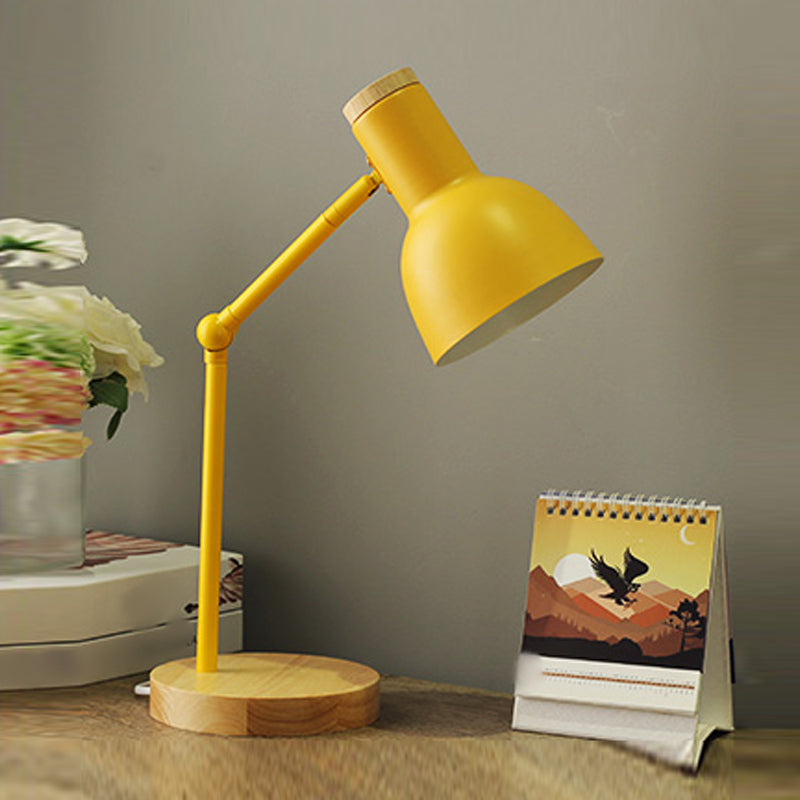 Contemporary Style Conical Night Table Lamp Metal 1-Light Nightstand Lamp