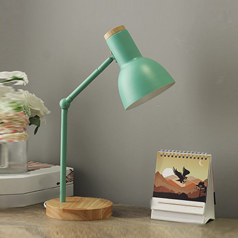 Contemporary Style Conical Night Table Lamp Metal 1-Light Nightstand Lamp