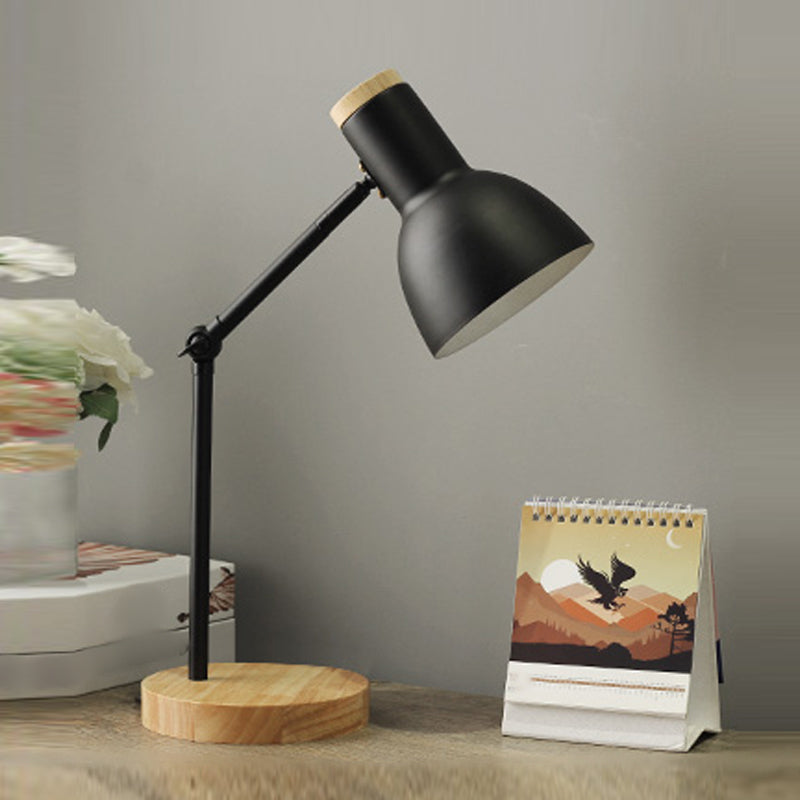 Contemporary Style Conical Night Table Lamp Metal 1-Light Nightstand Lamp