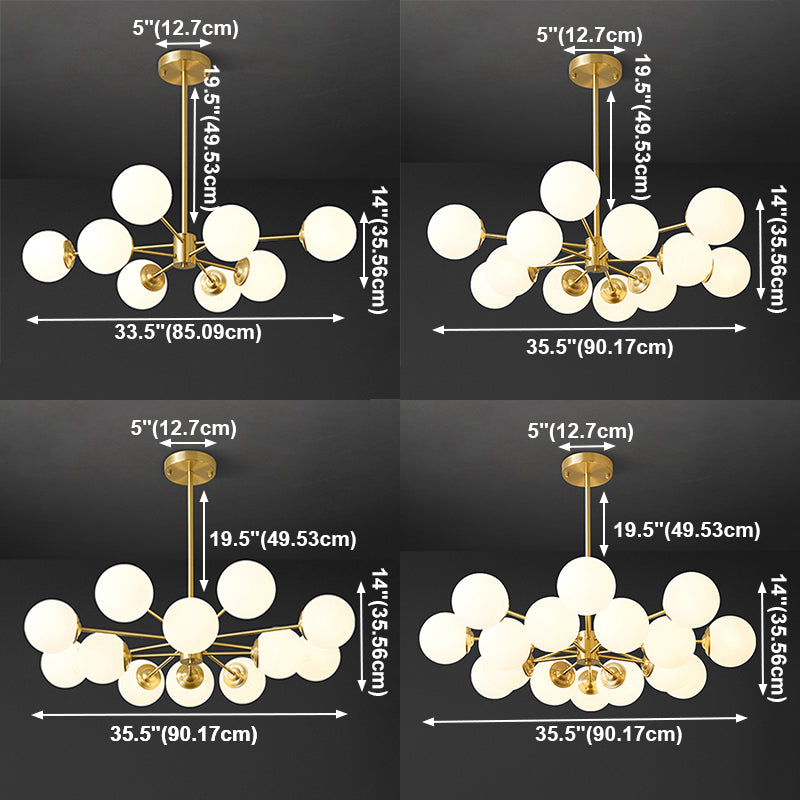 Zeitgenössische weiße Glasdecke Anhänger hell kugelhaltiges Hanghänge Licht für Schlafzimmer