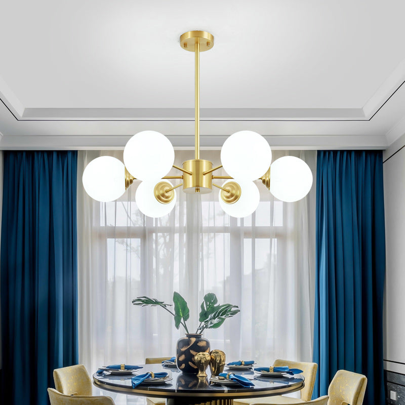Verre en cuivre suspension des lampes suspendues contemporaines pour le salon