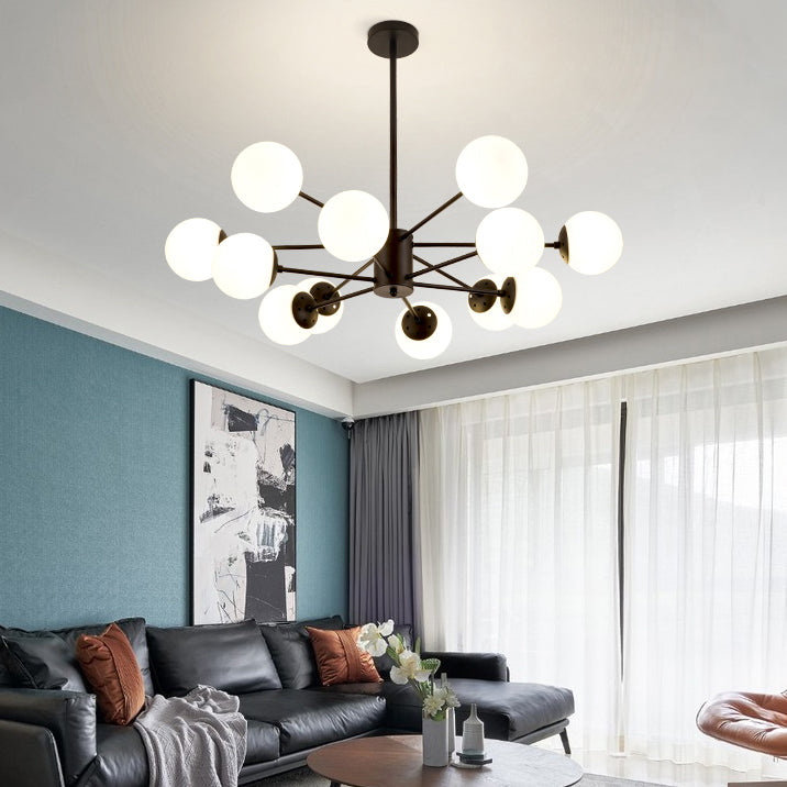 Contemporary Hanging Light Fixtures Spherical Iron Ceiling Light for Living Room