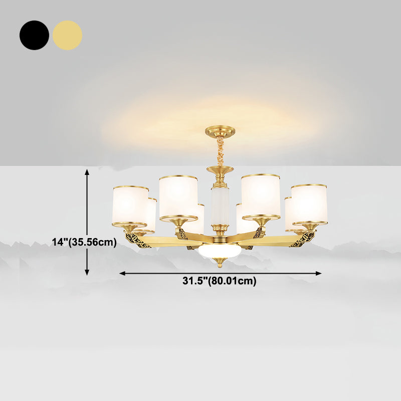 Multi -Licht zylindrisch hängende Anhänger moderne Glashängung Licht für Schlafzimmer