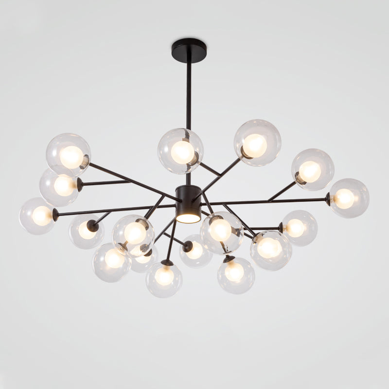 Cosco moderno de techo de hierro forjado colgado de vidrio de vidrio