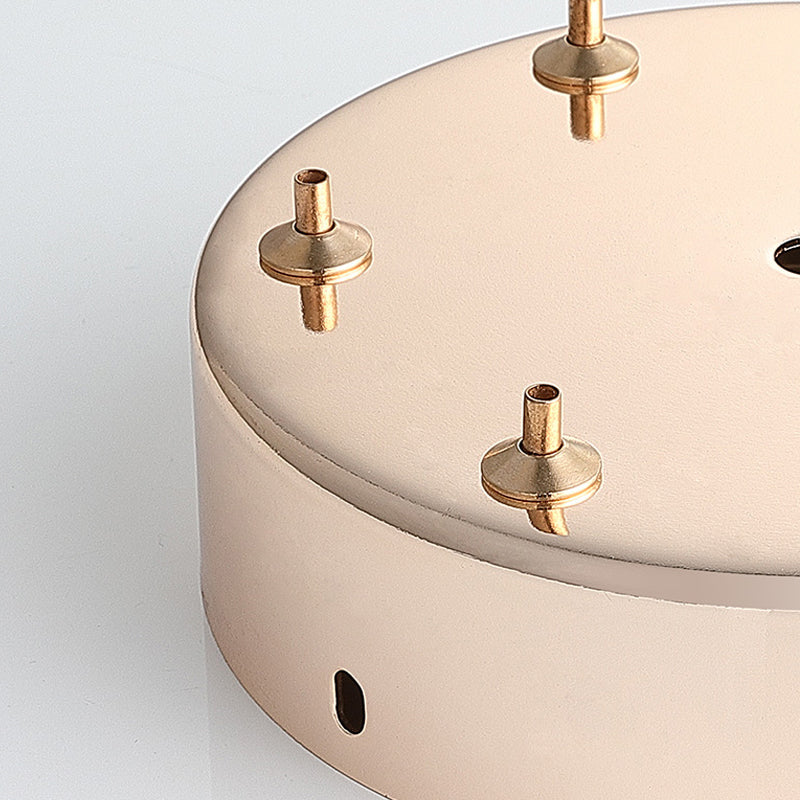 Ring Shape Crystal Chandelier Modern Iron Down Lighting Pendant for Study