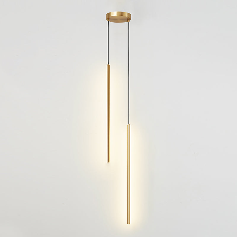 Metal Linear Hanging Lights Modern Style Multi Light Hanging Mount Fixture for Restaurant