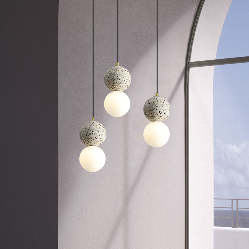 Verre Sphérique Shade Hanging Lights Modern Style 1 Light Hanging Mount Fixture For Dining Room