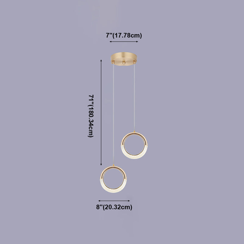 Multi Light Hanging Pendant Modern Style Metal Hanging Lighting for Living Room