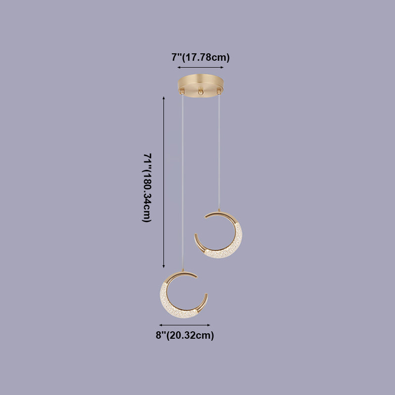 Éclair de suspension de style moderne à suspension multiple pour le salon